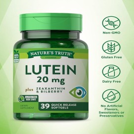 مکمل آنتی اکسیدان لوتئین و زیگزانتینLUTEIN NATURE'S TRUTH